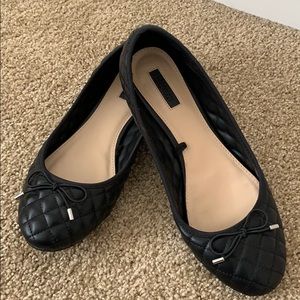 Quilted black Flats, size 9